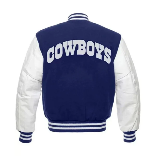 Dallas Cowboys Blue And White Varsity Jacket