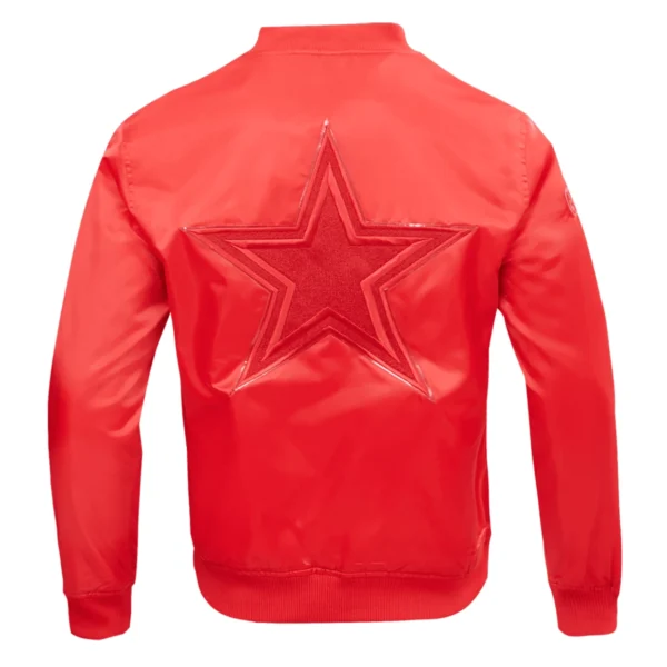 Dallas Cowboys Triple Red Full-Snap Satin Red Varsity Jacket