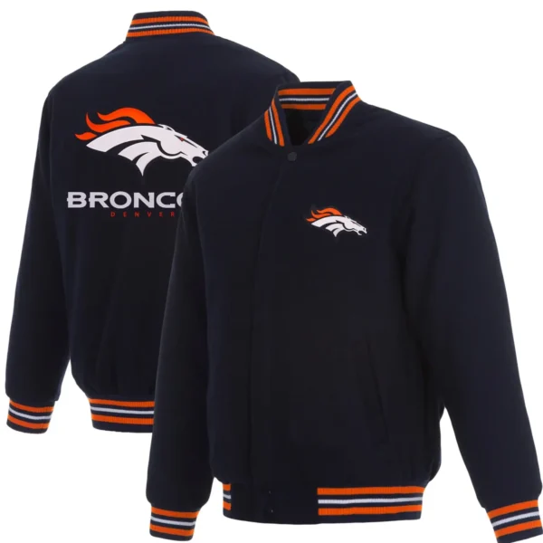 Denver Broncos Football Team Players Wool Varsity Jacket