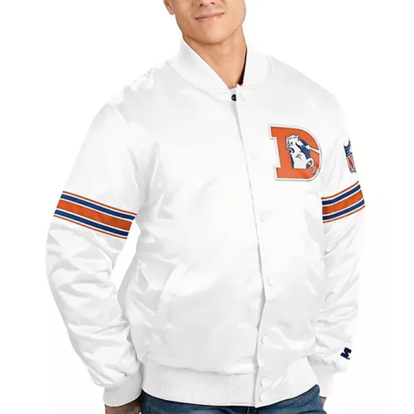 Denver Broncos Vintage Satin Varsity Jacket