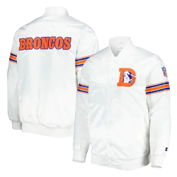 Denver Broncos Vintage Satin Varsity Jacket