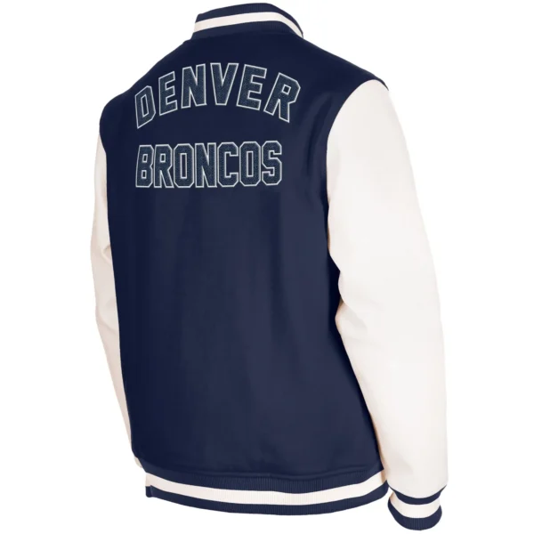 Denver Broncos Wool & Leather Varsity Jacket