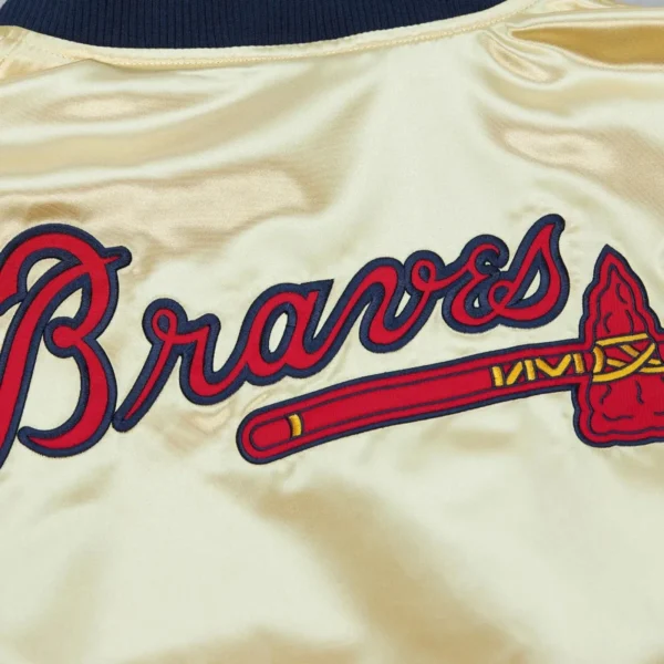 Gold Atlanta Braves Team OG 2.0 Full-Zip Varsity Satin J
