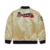 Gold Atlanta Braves Team OG 2.0 Full-Zip Varsity Satin Jacke