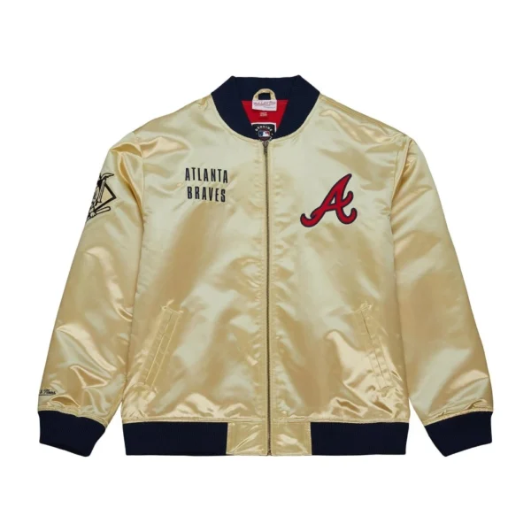 Gold Atlanta Braves Team OG 2.0 Full-Zip Varsity Satin Jacket