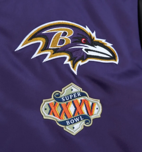 Heavyweight Satin Jacket Baltimore Ravens