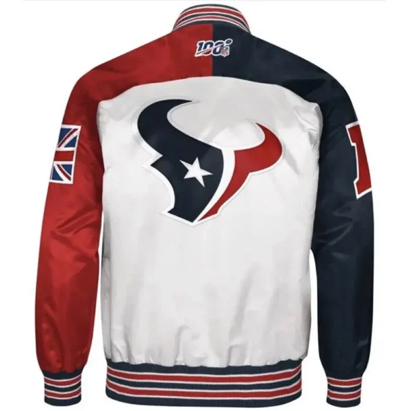 Houston Texans Classic Rib Satin Varsity Jacket