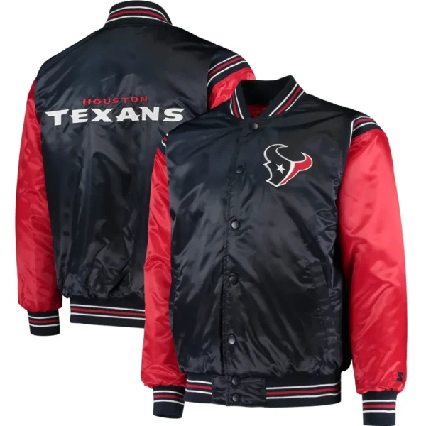 Houston Texans Enforcer Satin Varsity Full-Snap Jacket