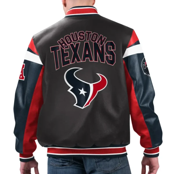 Houston Texans G-III Sports by Carl Banks Leather Varsity Jacket