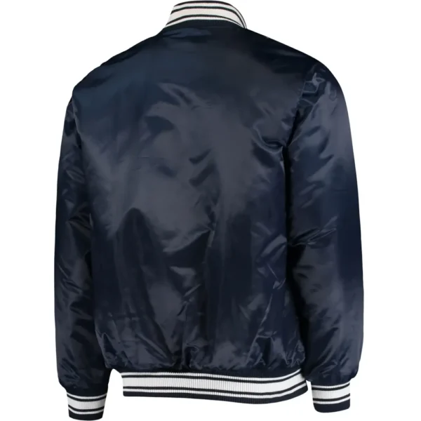 Houston Texans Navy Locker Room Satin Varsity Jacket