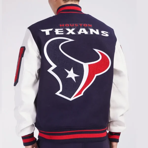 Houston Texans Navy & White Varsity Jacket