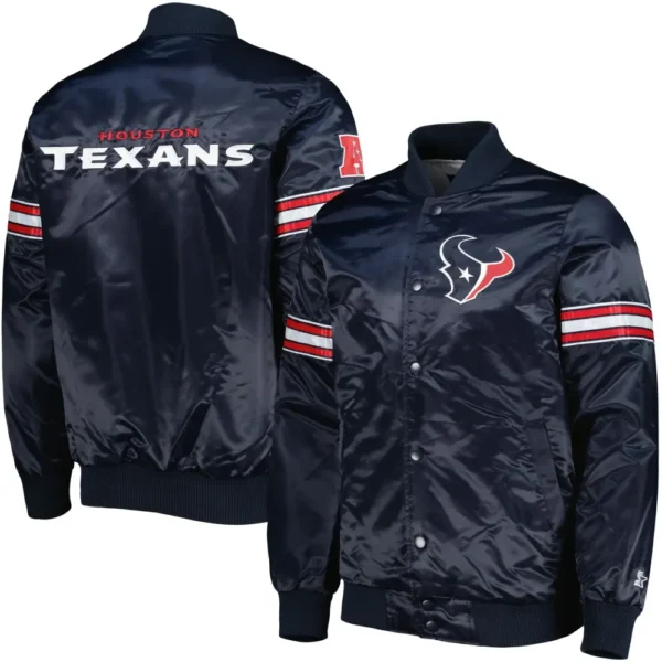 Houston Texans The Pick and Roll Snap Varsity Jacket