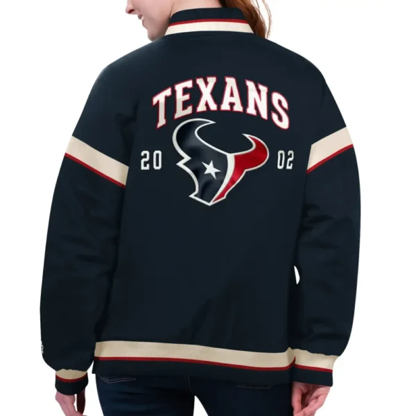 Houston Texans Tournament Satin Varsity Jacket