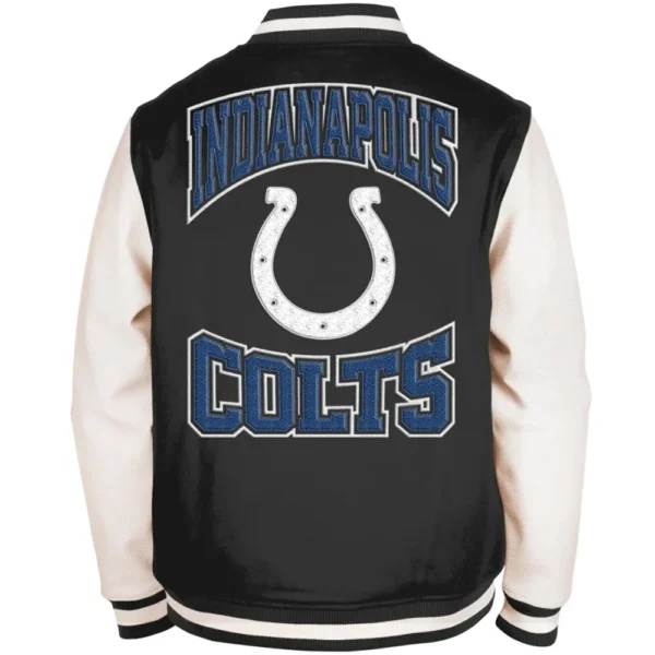 Indianapolis Colts Chenille Wool & Leather Varsity Jacket