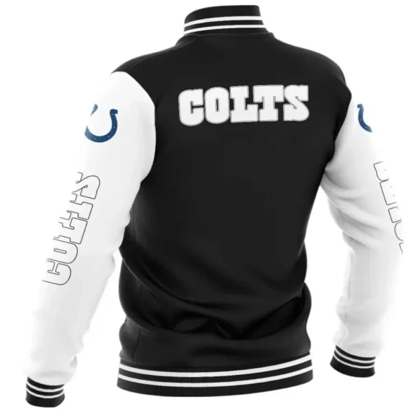 Indianapolis Colts Classic Rib Knit Satin Varsity Jacket