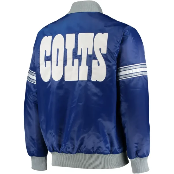 Indianapolis Colts Classic Rib Satin Varsity Jacket