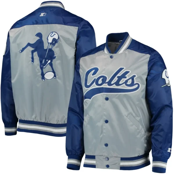 Indianapolis Colts Football Team Players Satin Varsity Jacket