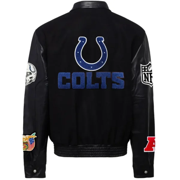 Indianapolis Colts Jeff Hamilton Wool & Leather Varsity Jacket