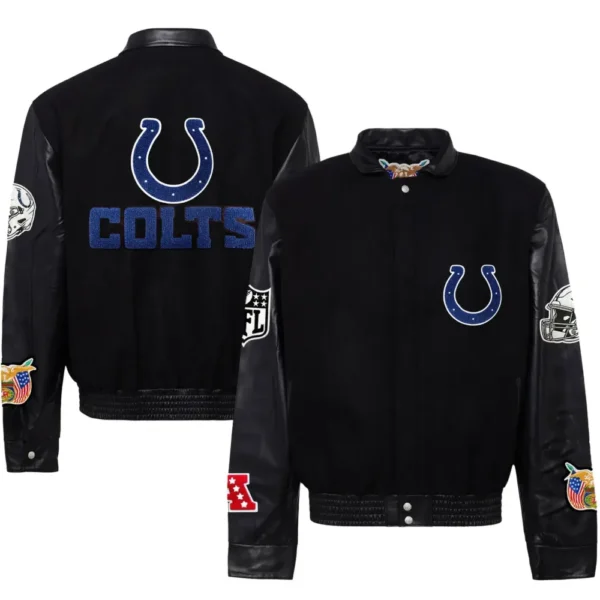 Indianapolis Colts Jeff Hamilton Wool & Leather Varsity Jacket