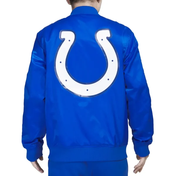 Indianapolis Colts Satin Varsity Blue Jacket