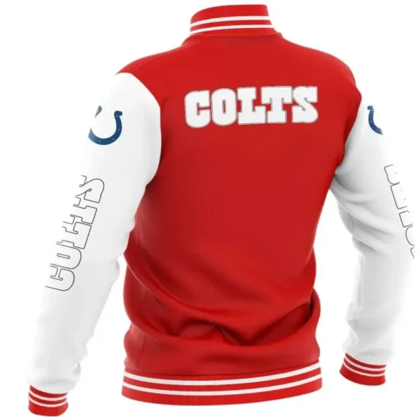 Indianapolis Colts Satin Varsity Jacket Red & White