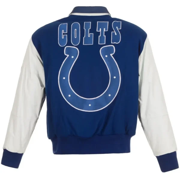 Indianapolis Colts Vintage Jeff Hamilton Wool & Leather Varsity Jacket