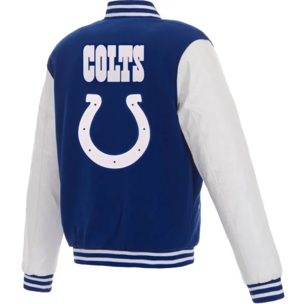 Indianapolis Colts Wool & Faux Leather Varsity Jacket