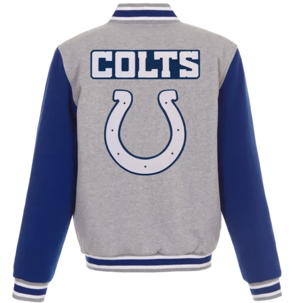 Indianapolis Colts Wool Varsity Jacket Gray & Blue