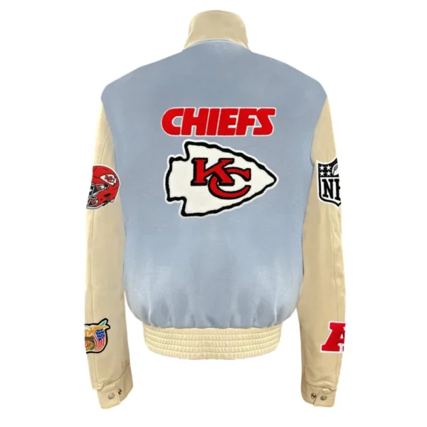 Kansas City Chiefs Wool & Leather White/Black Varsity Jacket