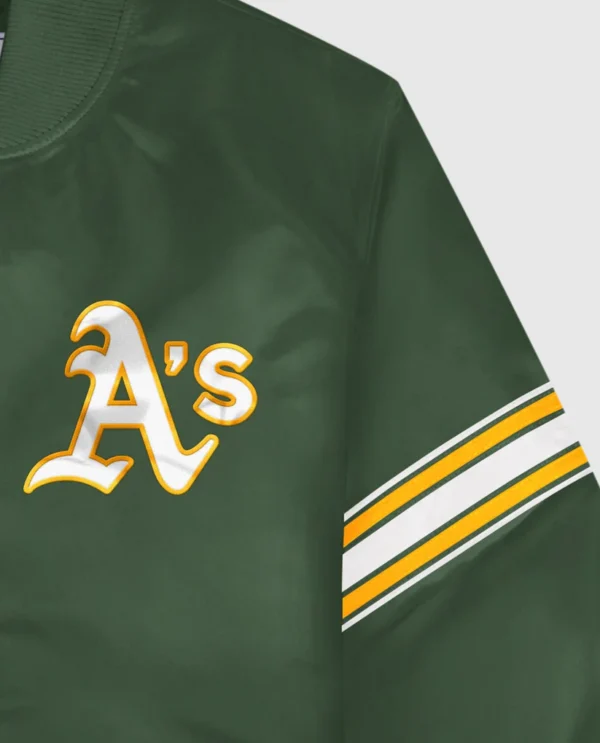 Oakland Athletics Varsity Satin Full-Snap Jacket