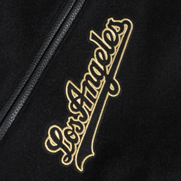 Los Angeles Dodgers Black & Gold Varsity Jacket Wool &