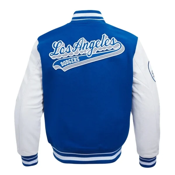 Los Angeles Dodgers Blue & White Script Tail Varsity Jac