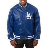 Los Angeles Dodgers Full Real Leather Blue Varsity Jacket