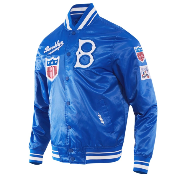 Los Angeles Dodgers Retro Classic Full-Snap Satin Varsity Jacket Bl