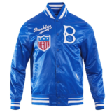 Los Angeles Dodgers Retro Classic Full-Snap Satin Varsity Jacket Blue