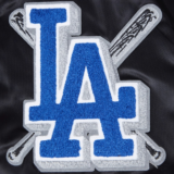 Los Angeles Dodgers Women’s Black Mashup Satin Varsity J