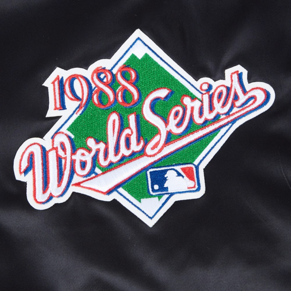 Los Angeles Dodgers Women’s Black Mashup Satin Varsity Ja