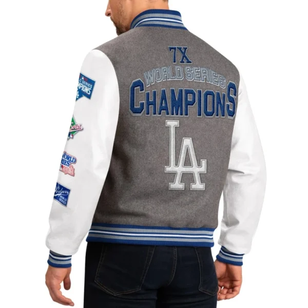 Los Angeles Dodgers Wool & Leather Challenger Varsity Jacke