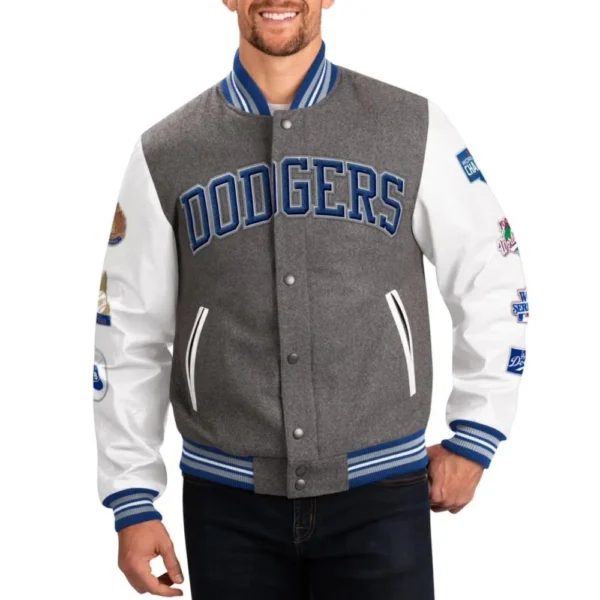 Los Angeles Dodgers Wool & Leather Challenger Varsity Jacket
