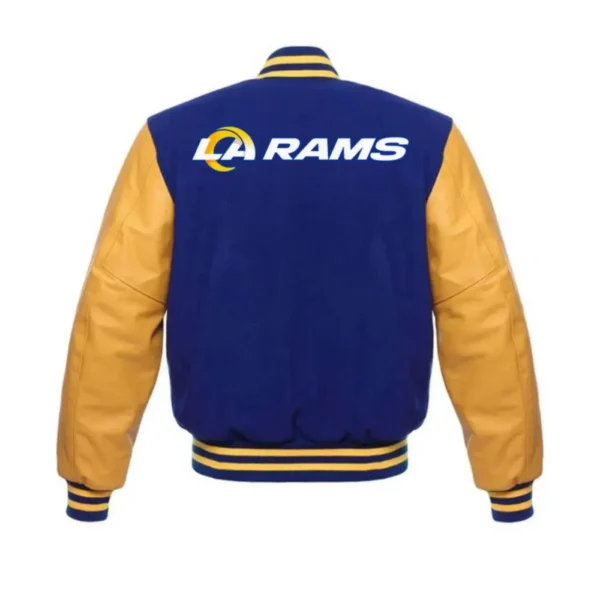 Los Angeles Rams LA Rams Blue/Yellow Wool & Leather Varsity Jacket