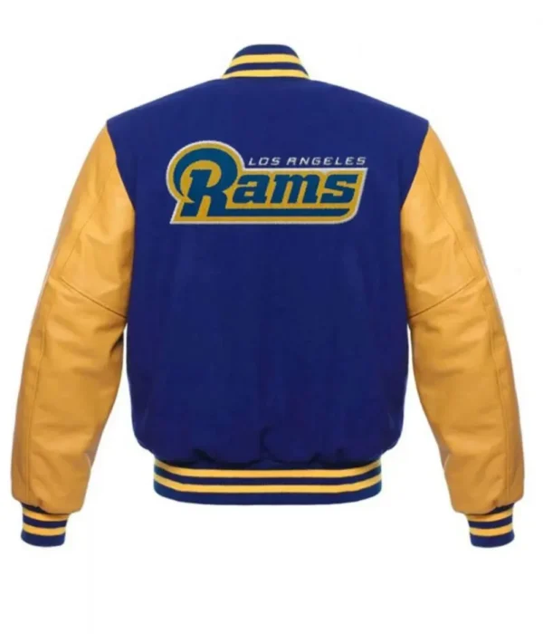 Los Angeles Rams LA Rams Wool & Leather Blue/Yellow Varsity Jacket