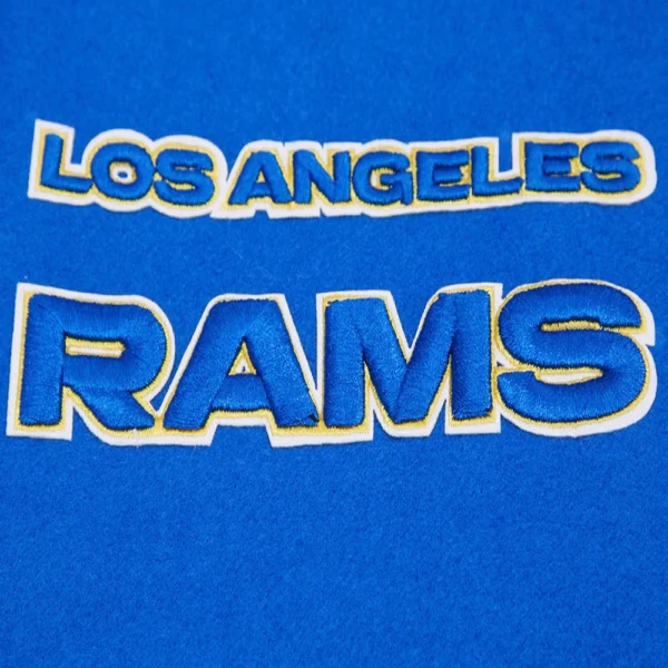 Los Angeles Rams Retro Classic Blue/White Wool & Leather Varsity Jacket