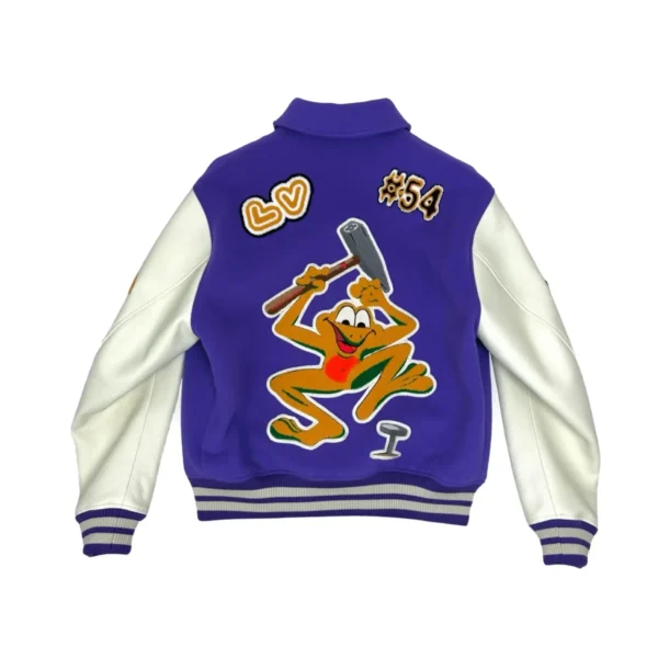 Louis Vuitton Purple and White Varsity Jacket