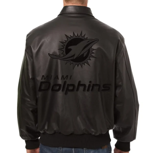 Miami Dolphins Football Team Players Leather Varsity Jacket