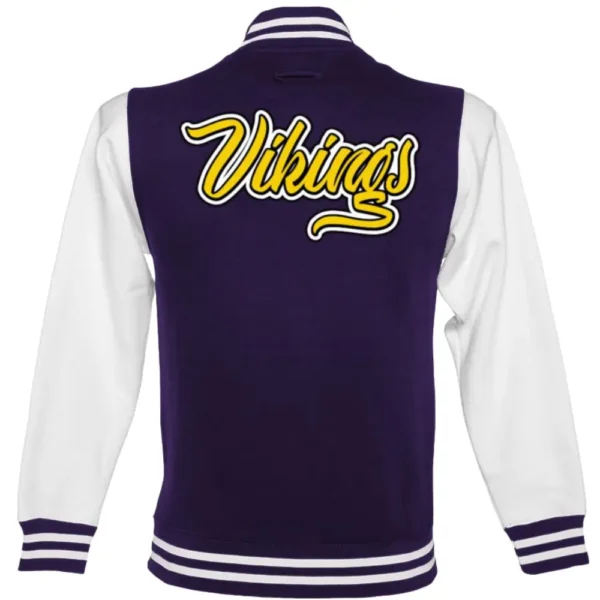 Minnesota Vikings Classic Rib Wool & Leather Varsity Jacket