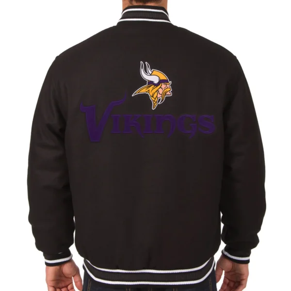 Minnesota Vikings Football Team Players Wool Varsity Jacket