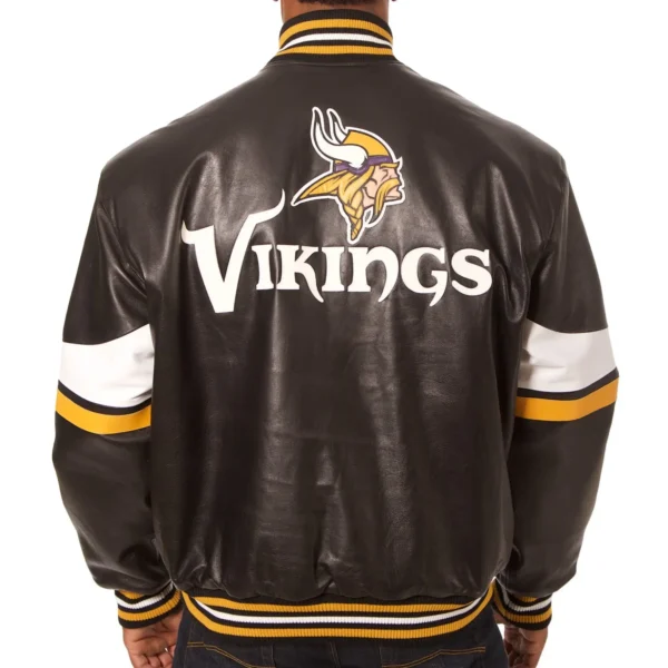 Minnesota Vikings Leather Varsity Black Jacket