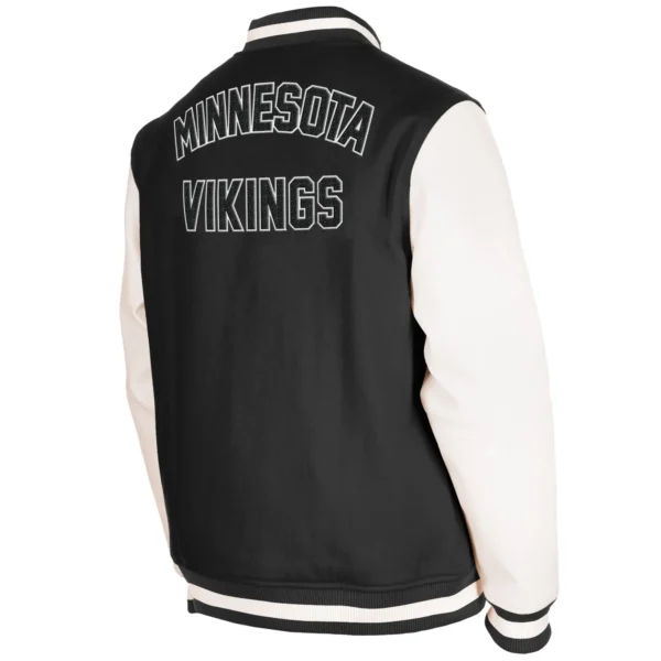 Minnesota Vikings Wool & Leather Varsity Jacket`