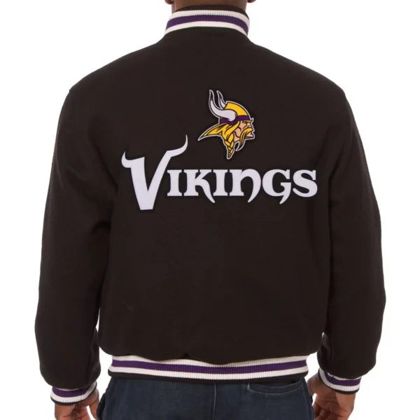 Minnesota Vikings Wool Varsity Black Jacket