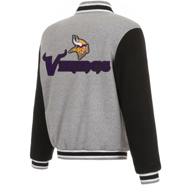 Minnesota Vikings Wool Varsity Jacket Gray & Black